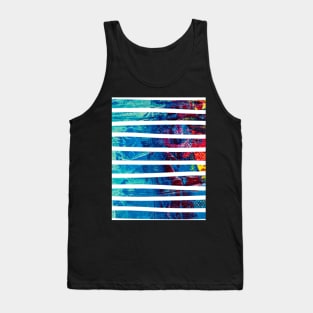 Colorful abstract pattern - line art graphic design Tank Top